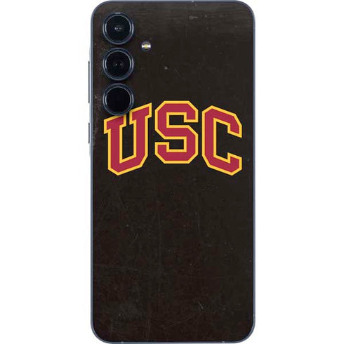 University of Southern California USC Logo Black Distressed Galaxy A35 5G Skin